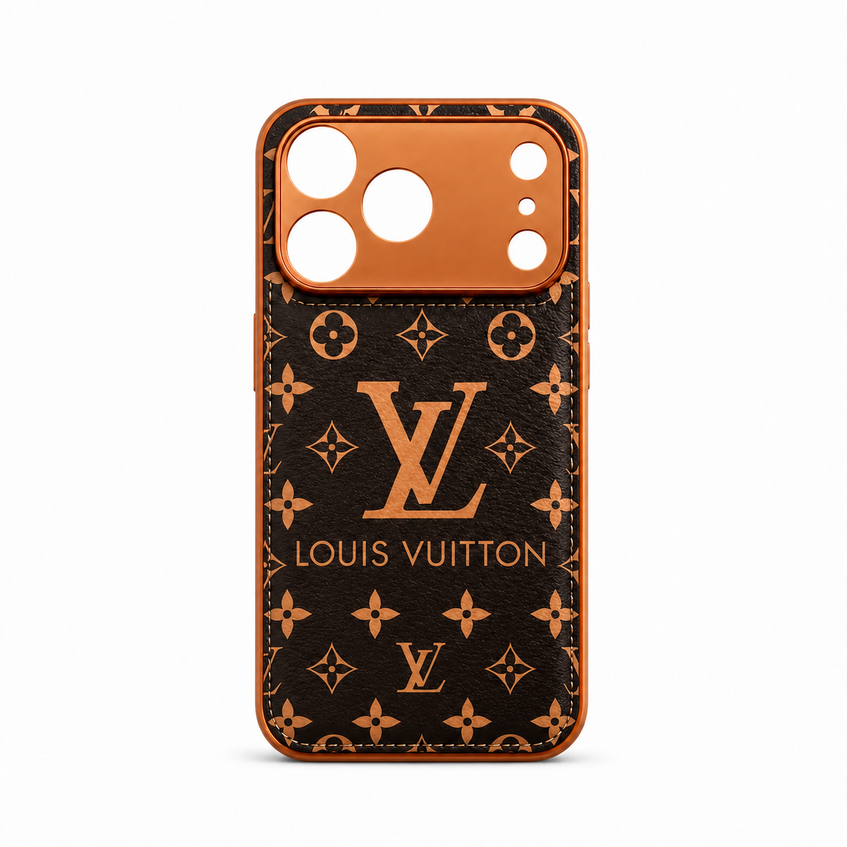 Luxe Monogram Leather iPhone Case