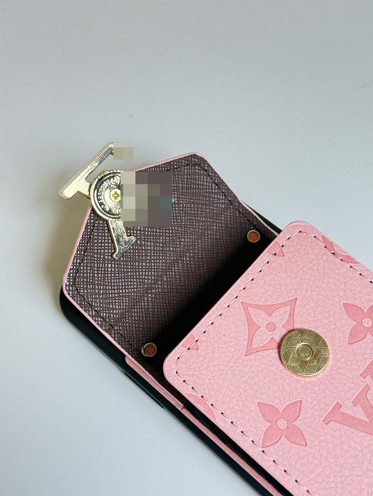 Pink iPhone case 2006 | Accordion card holder (subject to the video)