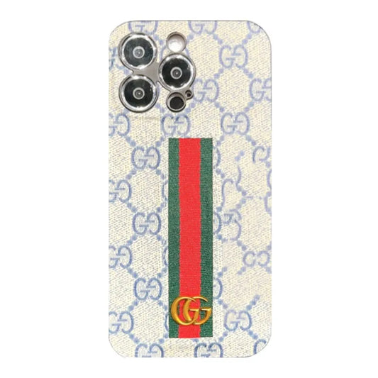 Luxuriöse GG Lederhülle für iPhone