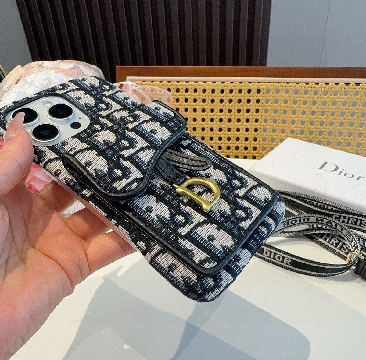 Dior Saddle Card Holder Phone Case