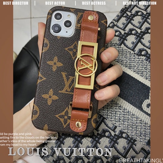 V-Monogram iPhone-Hülle aus Leder mit Halter