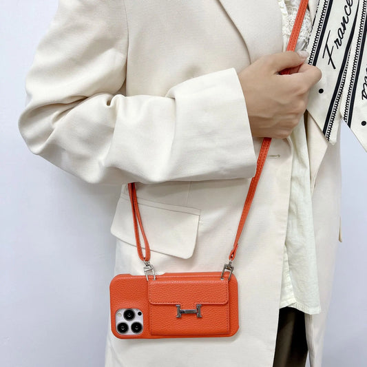 Hermès-Style iPhone Case-Horizontal
