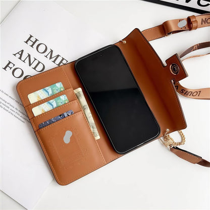 Lulu Monogram Leather Phone Bag with Handle & Crossbody Strap