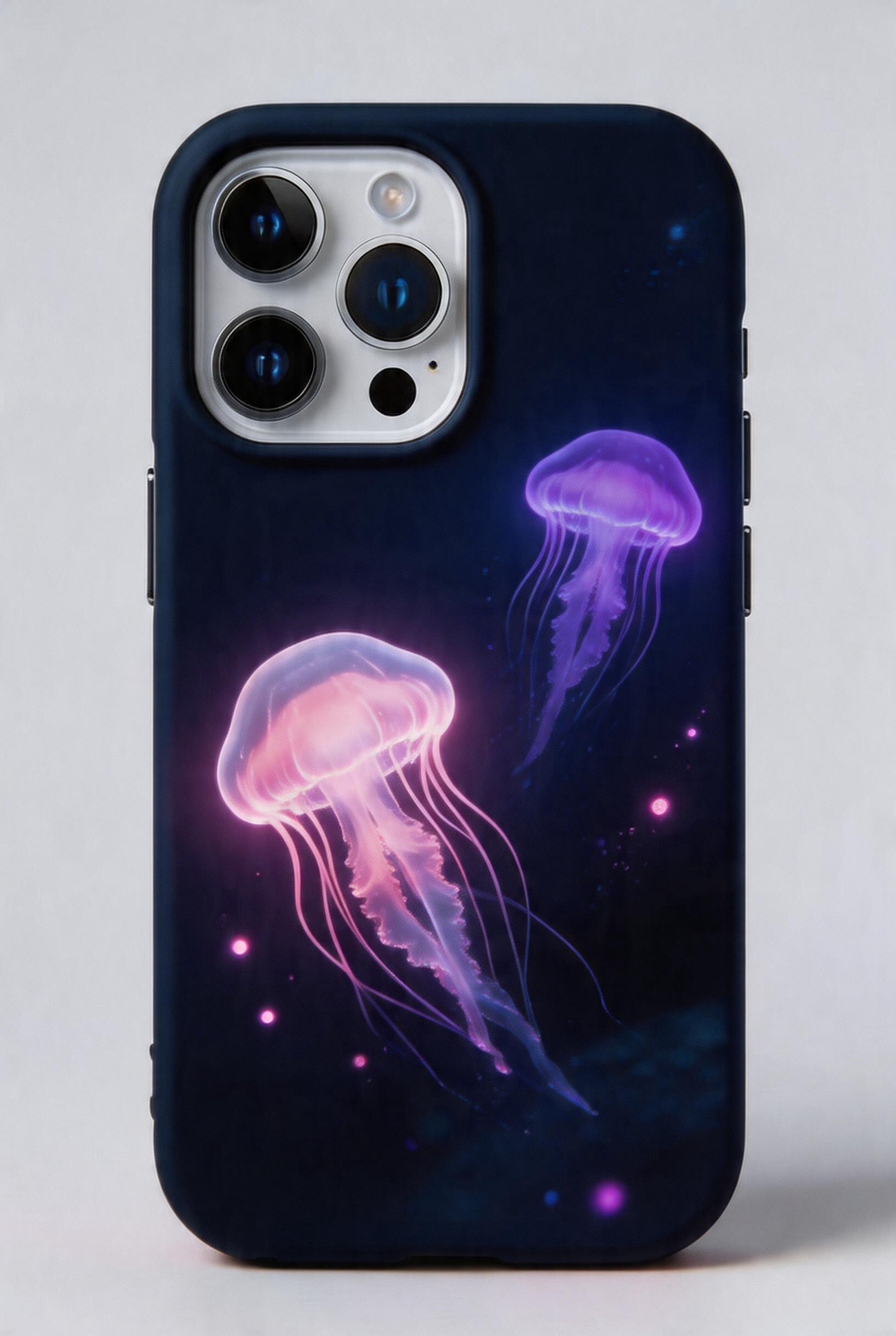 Jellyfish Duo — Neon Deep Sea Phone Case