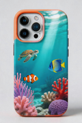 Coral Garden — Sea Turtle & Tropical Fish Phone Case