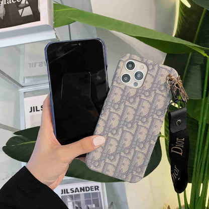 Chic CD Lady iPhone Case with Designer Keychain