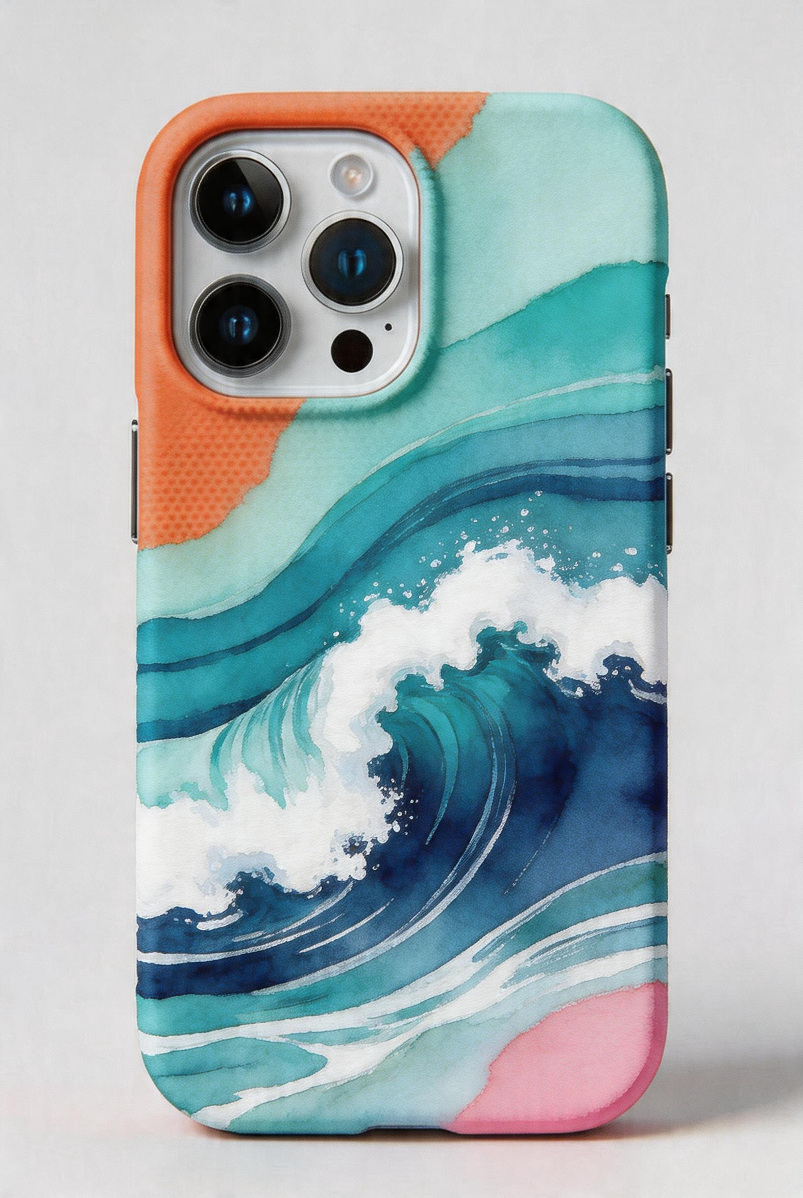 Colour Block Wave — Watercolour Ocean Phone Case