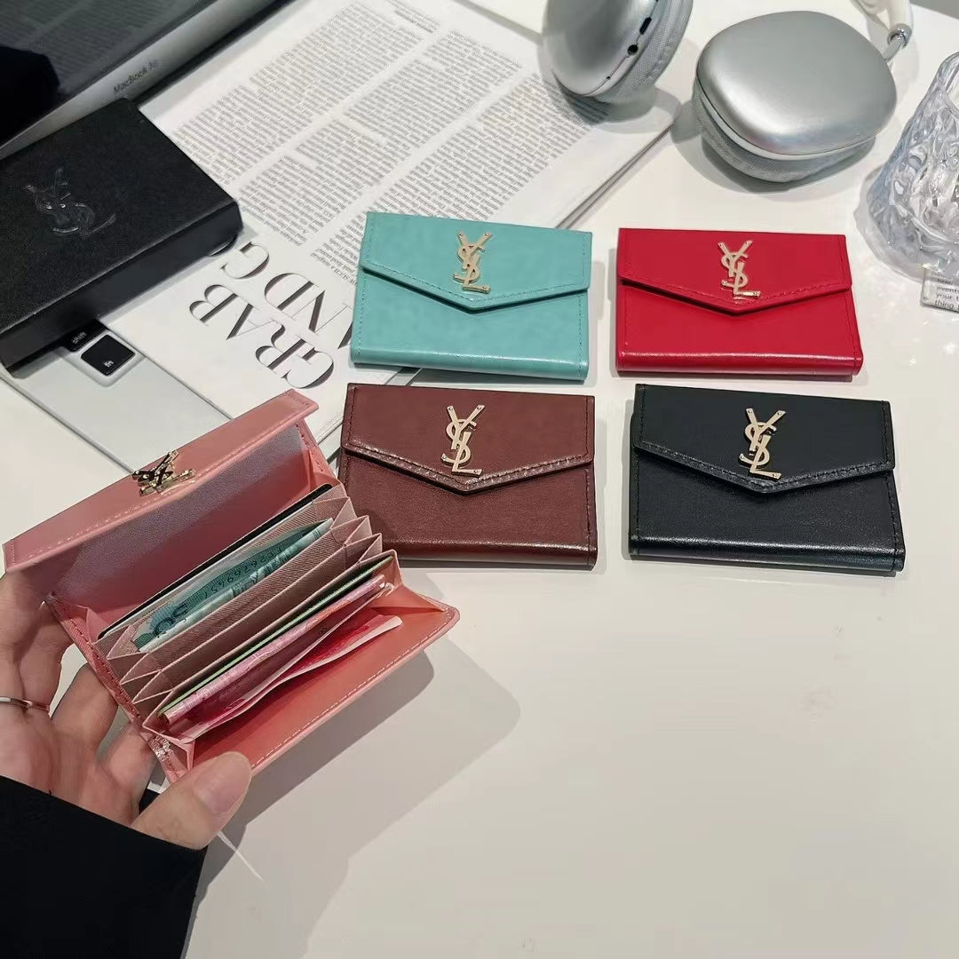 Luxury YLS Inspired Monogram Card Holder Wallet