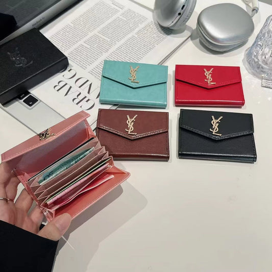 Luxury YLS Inspired Monogram Card Holder Wallet