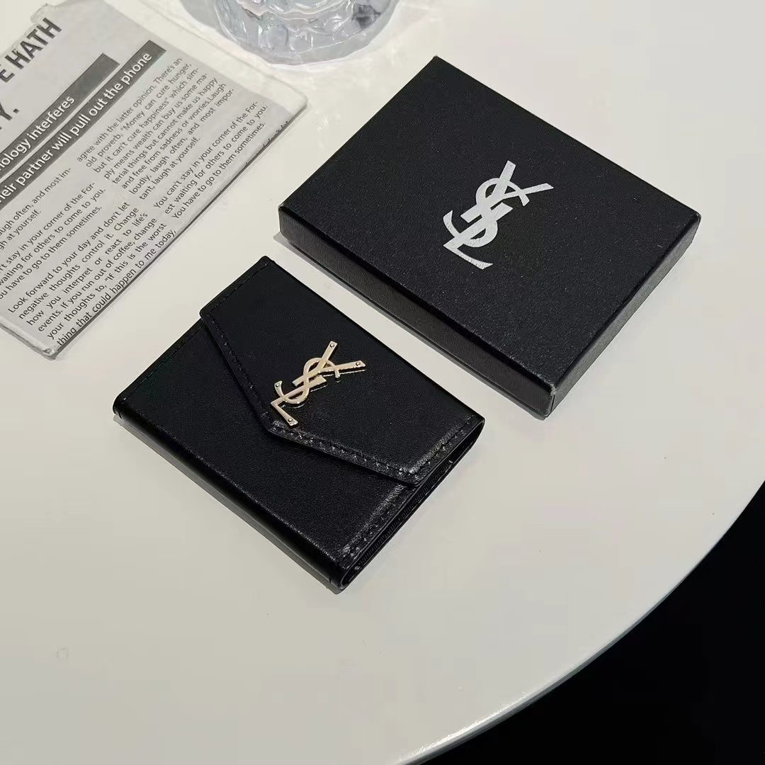 Luxury YLS Inspired Monogram Card Holder Wallet