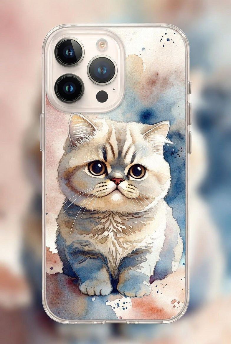 Watercolor Exotic Shorthair Cat Phone Case
