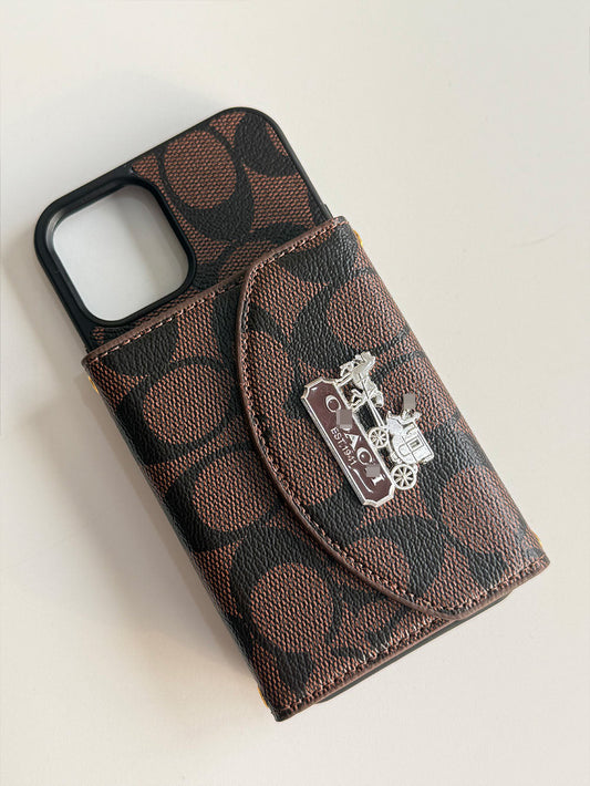 C series Phone case 1004 Brown | Accordion card holder (subject to the video)