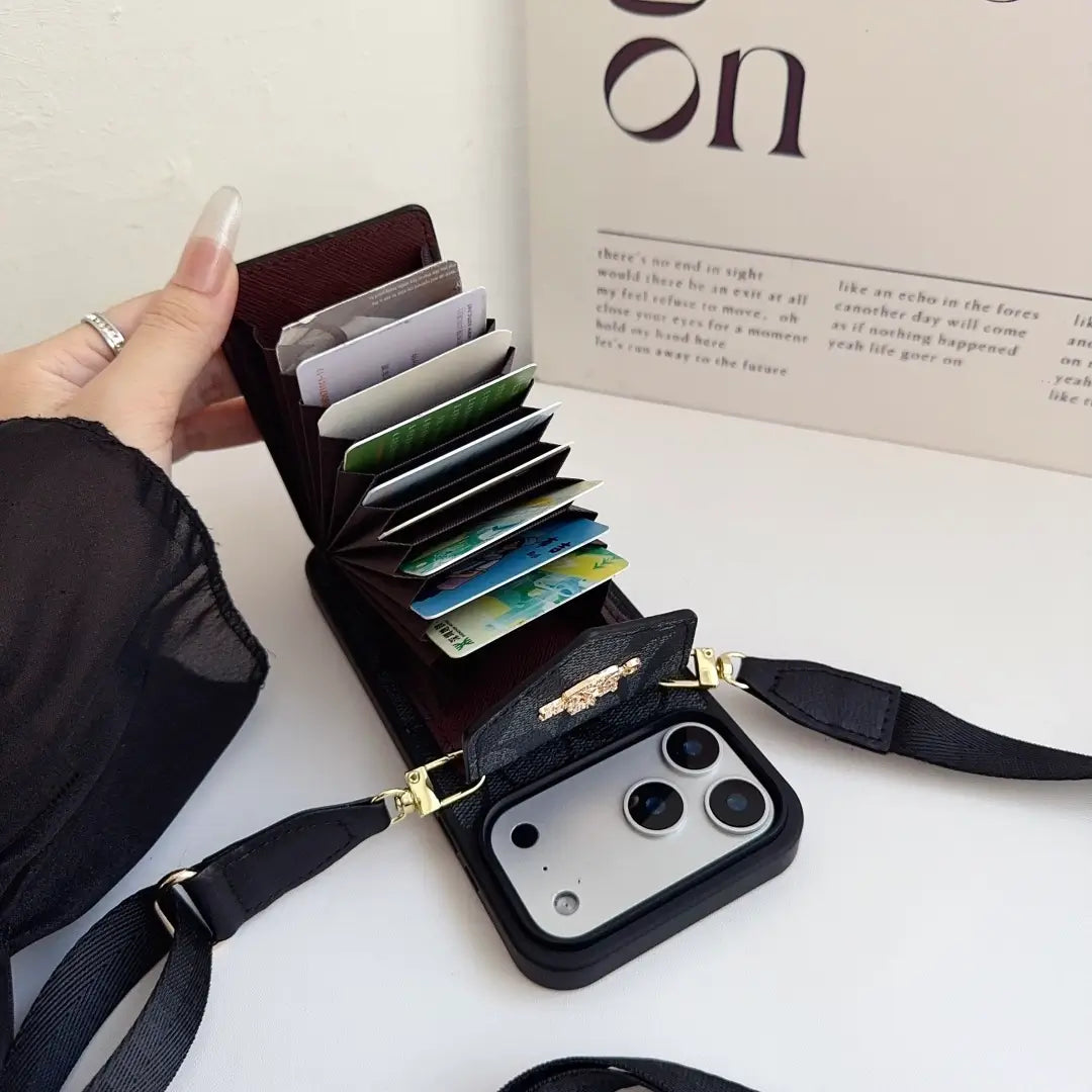 Coach Leather Crossbody Phone Case