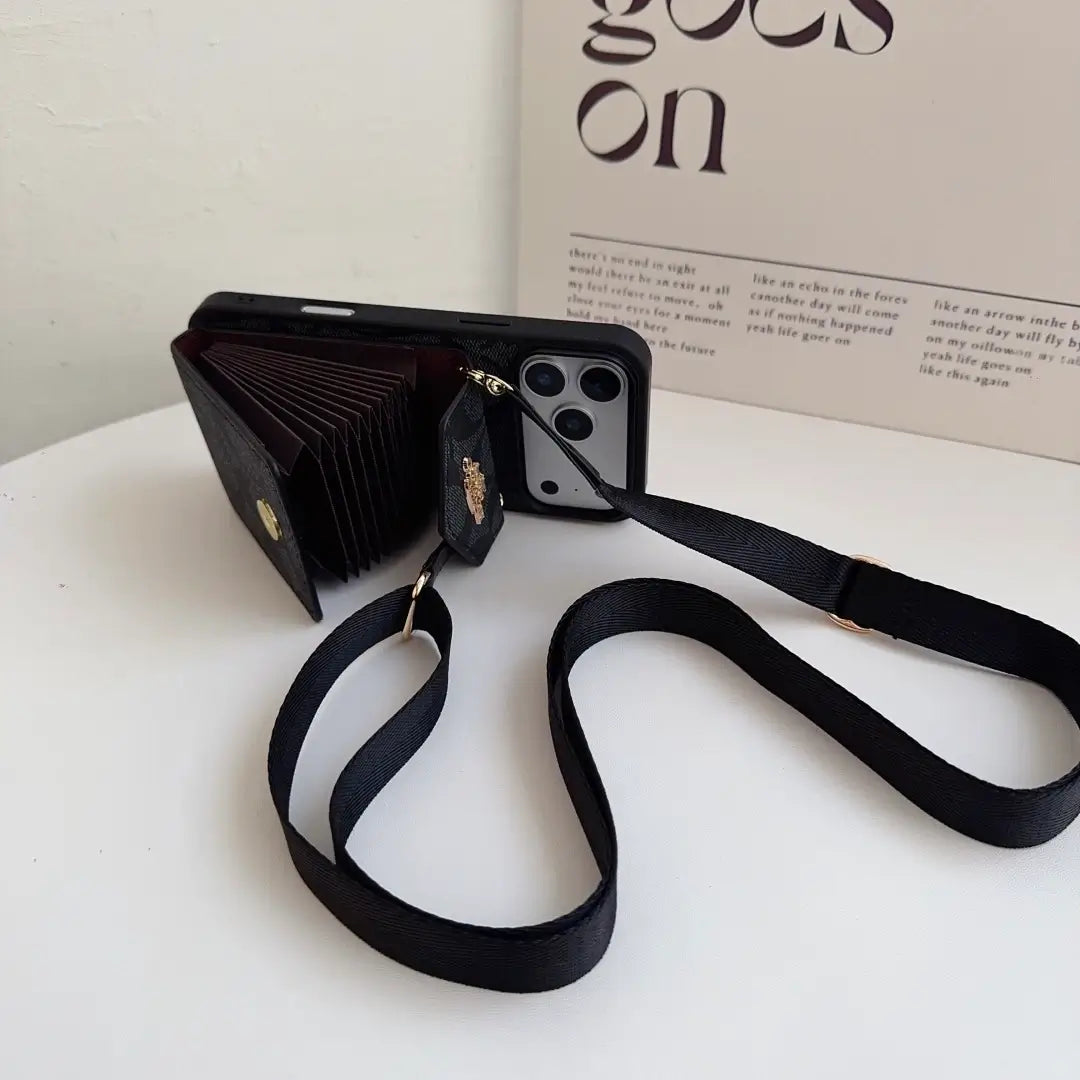 Coach Leather Crossbody Phone Case