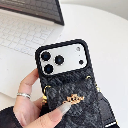 Coach Leather Crossbody Phone Case