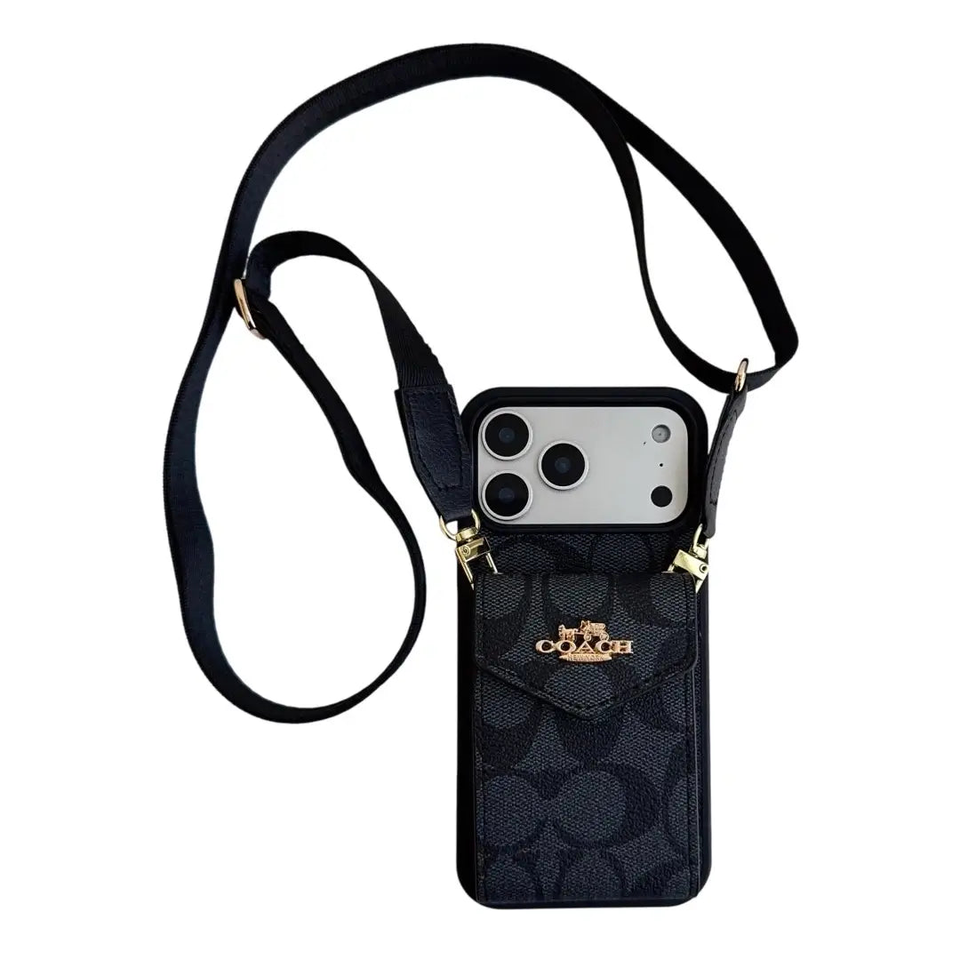 Coach Leather Crossbody Phone Case