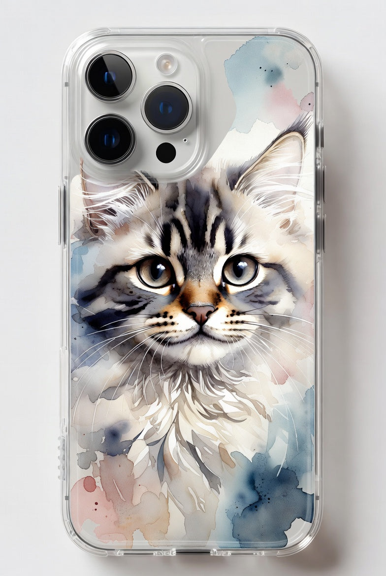 Watercolor Tabby Cat Phone Case