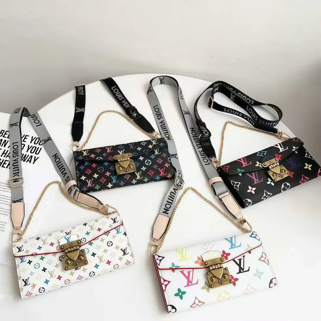 Lulu Monogram Leather Phone Bag with Handle & Crossbody Strap