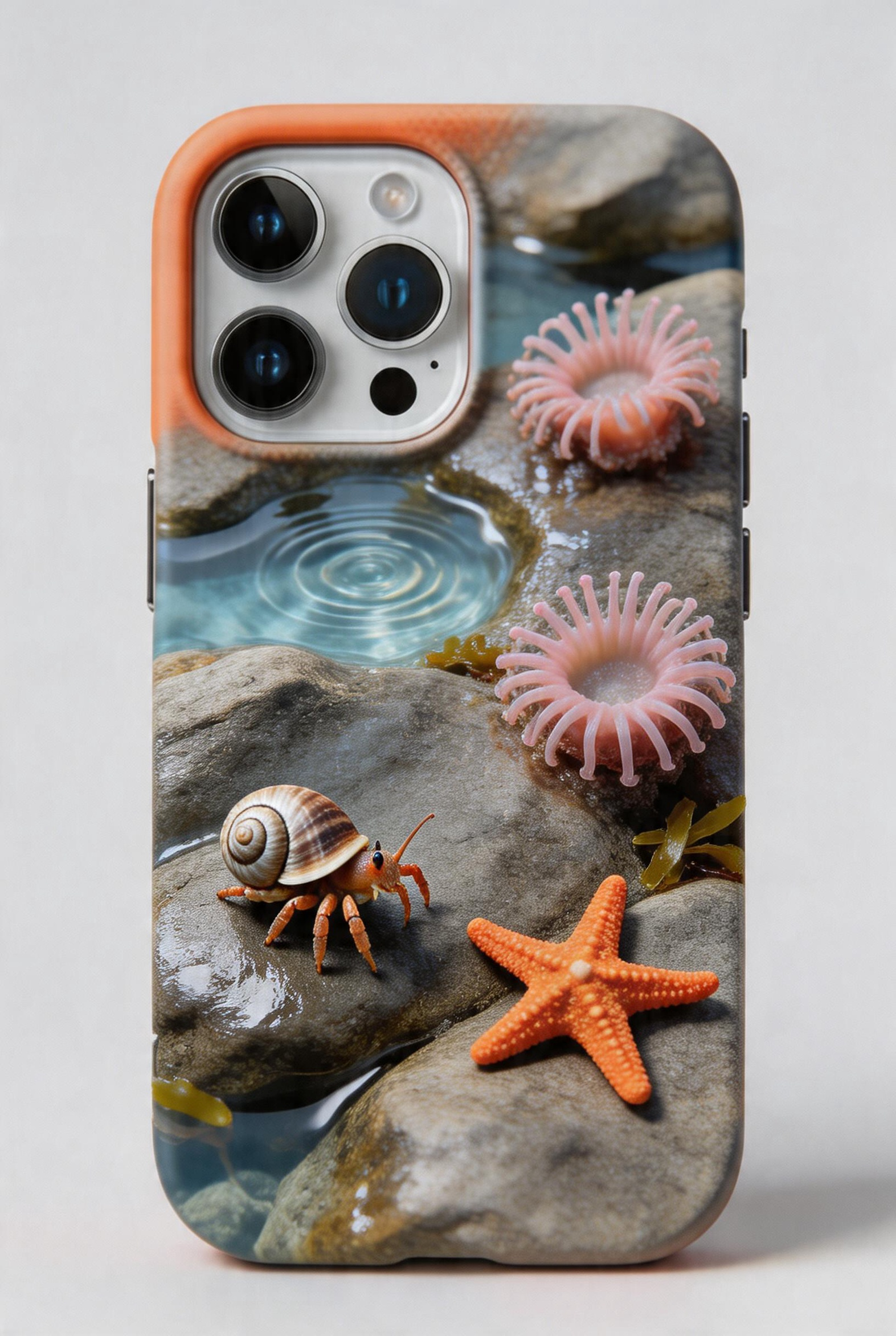 Tide Pool — Pink Anemone & Starfish Phone Case