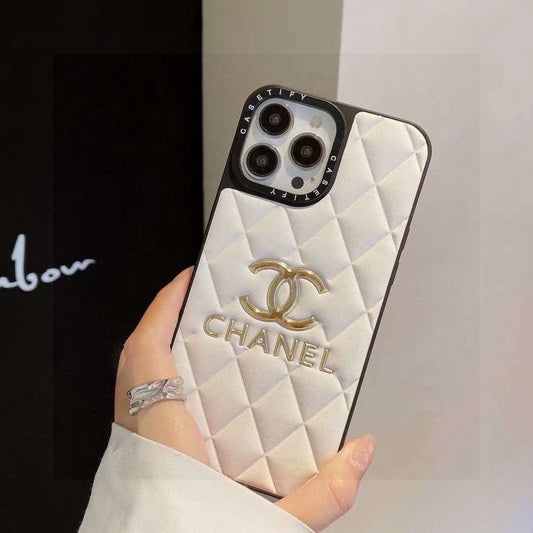 Chanel Classic Diamond Quilted Leather Phone Case
