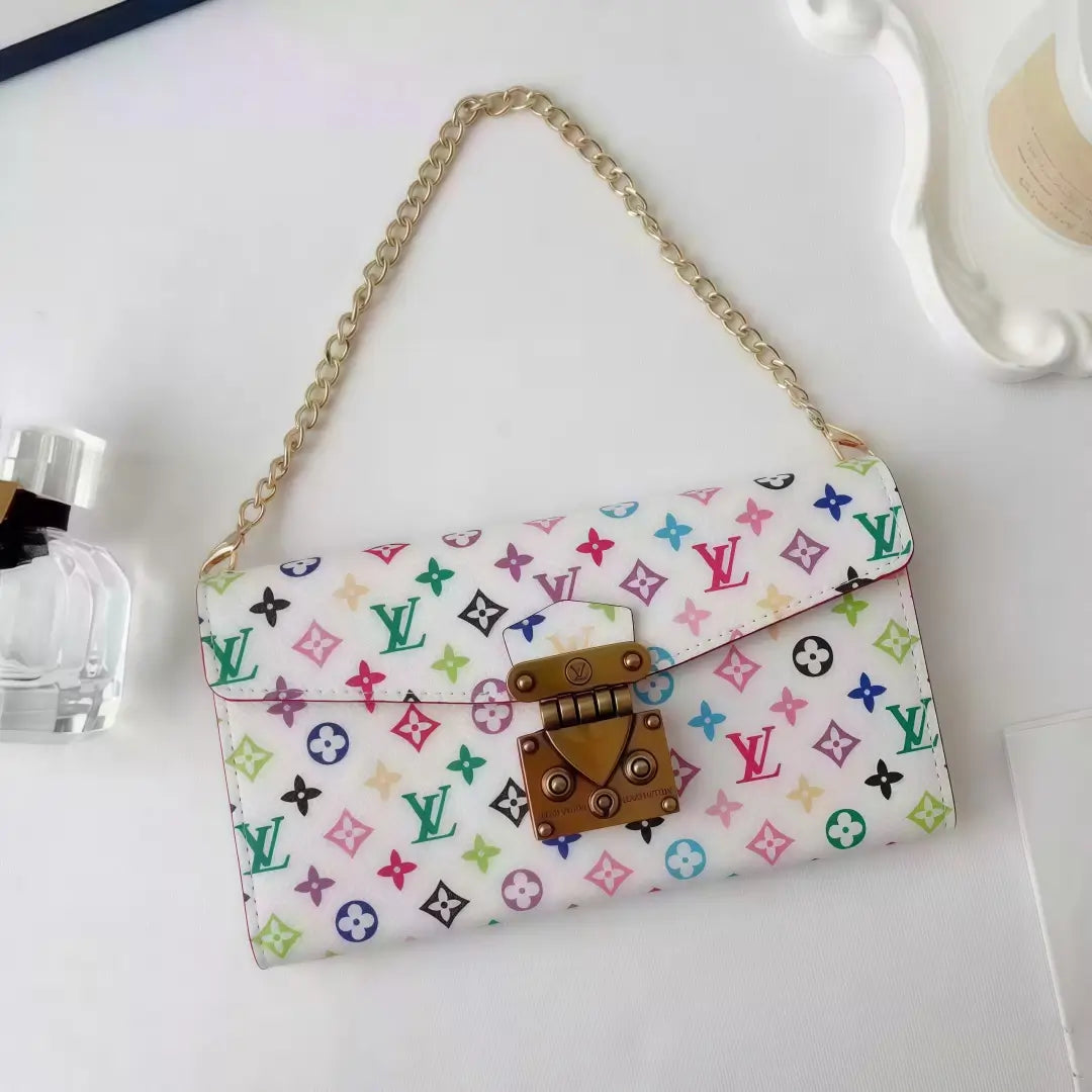 Lulu Monogram Leather Phone Bag with Handle & Crossbody Strap