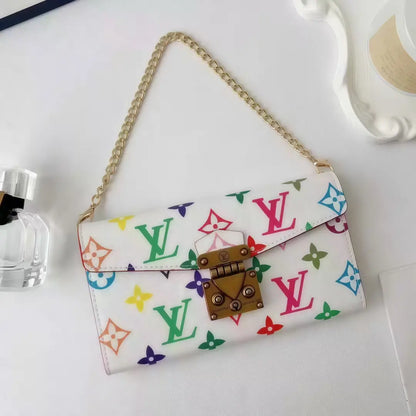 Lulu Monogram Leather Phone Bag with Handle & Crossbody Strap