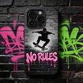 No Rules — Dark Skater Graffiti Phone Case