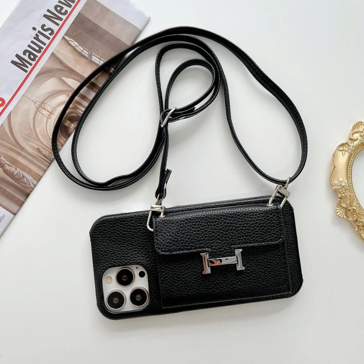 iPhone-Hülle im Hermès-Stil – horizontal