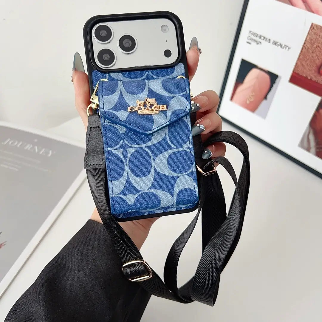 Coach Leather Crossbody Phone Case