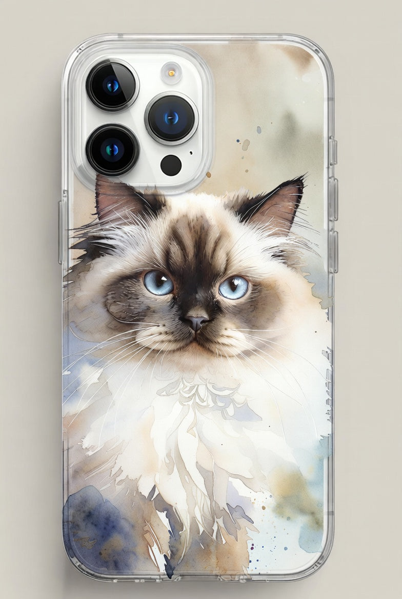 Watercolor Himalayan Cat Phone Case