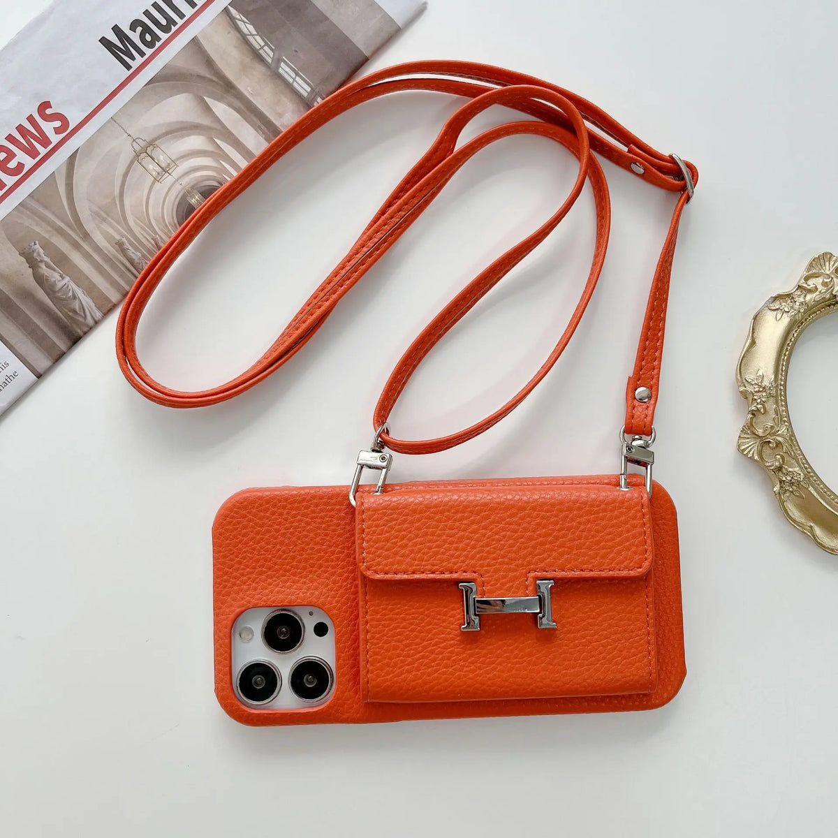 iPhone-Hülle im Hermès-Stil – horizontal