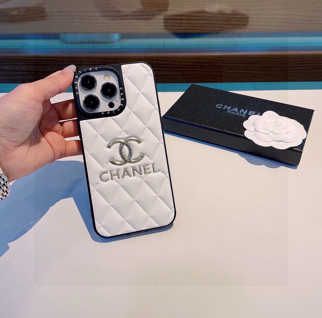 Chanel Classic Diamond Quilted Leather Phone Case