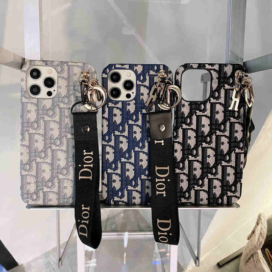 Chic CD Lady iPhone Case with Designer Keychain