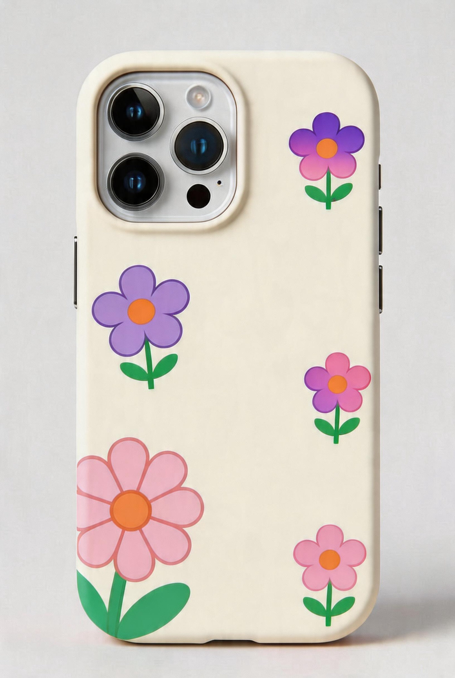 Bubbly Flower Garden — Cartoon Floral Phone Case