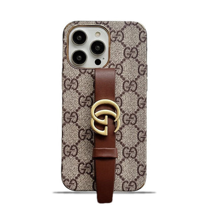 GG iPhone-Hülle mit Halterung in Braun