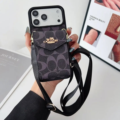 Coach Leather Crossbody Phone Case
